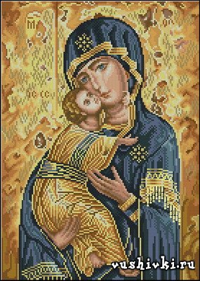 Владимирская икона Богородицы (Icono Theotokos Vladimir - Cuadros)