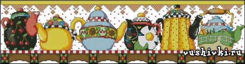 Ряд чайников (Teapot Table Runner)