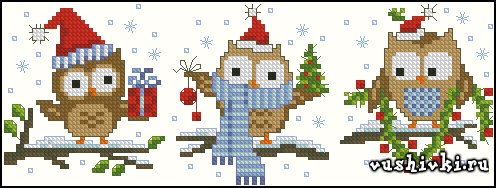 Christmas Littles Owls (Vervaco)