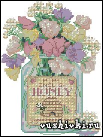 Honey Jar Floral (Dimensions)