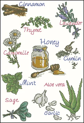 Травы и мед - Herbs and Honey (Cross Stitcher)